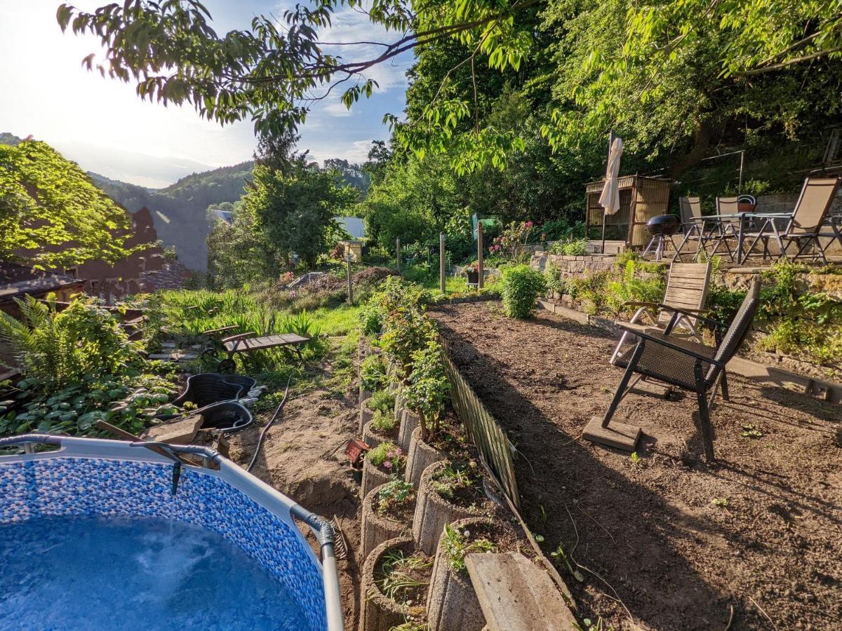 Urlaubsmagie - Bad Schandau Fusslaufig, Garten, Pool - R1 Rathmannsdorf Eksteriør billede